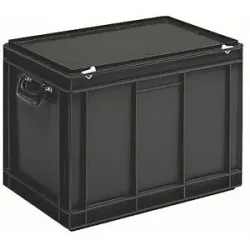 kaiserkraft ESD-Kunststoffkoffer, Inhalt 90 l, Außenmaß LxBxH 600 x 400 x 440 mm, ab 1 Stück