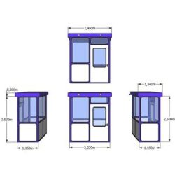 kaiserkraft Mehrzweckhaus, Füllungen in Rundeckenoptik, für Außenbereich, LxB 2220 x 1160 mm
