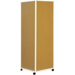 Mobile Infosäule, Korkoberfläche, BxH 620 x 1800 mm, mit 4 Rollen eurokraft basic