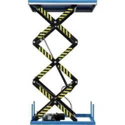 kaiserkraft Dreifach-Scherenhubtisch, Plattform-LxB 1700 x 1000 mm, Tragfähigkeit 1000 kg, Betriebsspannung 230 V
