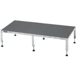 Arbeitsplattform, Höhenverstellbereich 255 - 320 mm, mit Siebdruckplatte, Plattform LxB 1210 x 610 mm, feuerverzinkt eurokraft pro