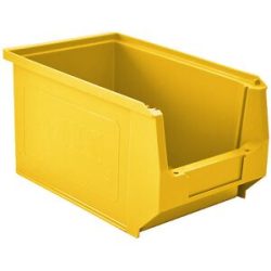 Sichtlagerkasten aus Polyethylen, LxBxH 240 x 150 x 130 mm, gelb, VE 25 Stk mauser