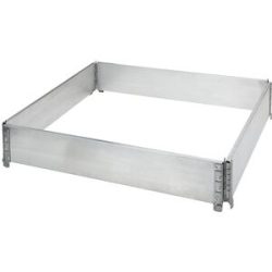Aufsatzrahmen aus Aluminium, mit 4 Scharnieren, für Paletten 1200 x 800 mm, VE 2 Stk ratioform
