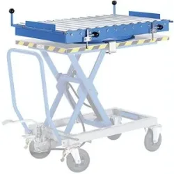 Rollenbahn für Scherenhubtisch, drehbar, LxB 1190 x 740 mm eurokraft pro