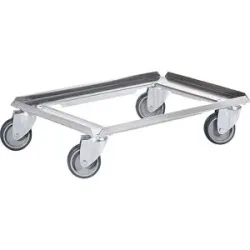 kaiserkraft Alu-Fahrgestell, Tragfähigkeit 250 kg, LxB 605 x 405 mm, ab 5 Stk