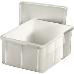 kaiserkraft Stapelbehälter aus Polypropylen, Volumen 40 l, Außenmaße LxBxH 600 x 400 x 235 mm, natur, ab 10 Stk