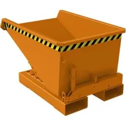 Kippbehälter inkl. Abrollmechanismus, Volumen 0,15 m³, LxBxH 960 x 640 x 550 mm, orange eurokraft pro
