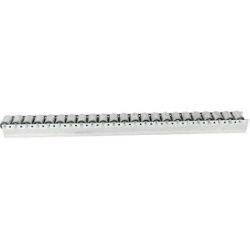 kaiserkraft Rollenleiste mit Zylinderrollen, Teilung 52 mm, Ø 50 mm, Stahl, Länge 1,2 m, ab 10 Stk