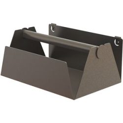 kaiserkraft Edelstahl-Rollenhalter, für Edelstahl-Lochwand, LxBxH 241 x 165 x 105 mm
