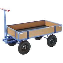 Handpritschenwagen, Tragfähigkeit 1000 kg, mit 4 Bordwänden, Ladefläche 1210 x 760 mm, Luftreifen eurokraft pro