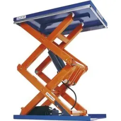 Kompakt-Hubtisch, Tragfähigkeit 2000 kg, Doppelschere, Plattform LxB 1300 x 800 mm, Nutzhub 1600 mm Edmolift
