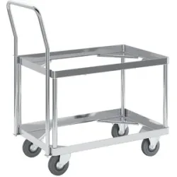 Alu-Fahrgestell, Ladehöhe 440 mm, Innen-LxB 575 x 370 mm, mit Griffbügel Gmöhling