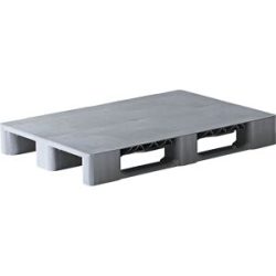 Kunststoff-Kufenpalette, LxB 1200 x 800 mm, grau, ab 10 Stk ratioform