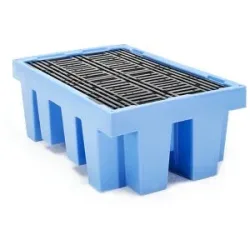 kaiserkraft PE-Auffangwanne für Tankcontainer IBC/KTC, mit PE-Gitterrost, für 1 x 1000-l-IBC/KTC