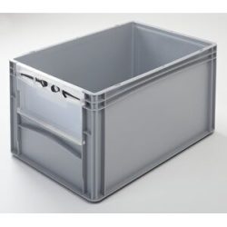 kaiserkraft Euronorm-Behälter, LxB 600 x 400 mm, mit Frontklappe, Höhe 320 mm
