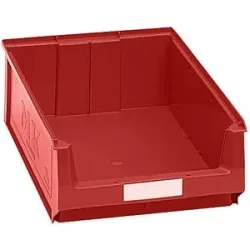 Sichtlagerkasten aus Polyethylen, LxBxH 500 x 310 x 140 mm, rot, VE 14 Stk mauser