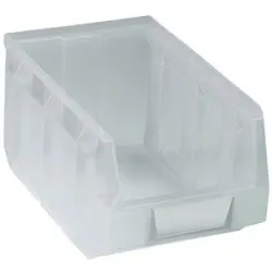 kaiserkraft Sichtlagerkasten aus Polyethylen, LxBxH 234 x 144 x 123 mm, transparent, VE 38 Stk