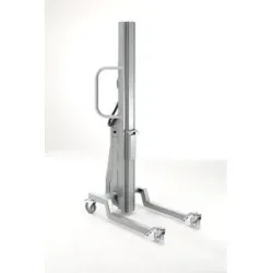 kaiserkraft Multilift, in Edelstahl, Tragfähigkeit 150 kg, mit 4 Lenkrädern