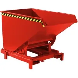 Schwerlast-Kippbehälter, Volumen 1,2 m³, Traglast 4000 kg, orange RAL 2000 eurokraft pro