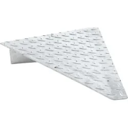 Auffahrecke für niedrige Stahl-Flachwanne, BxT 500 x 500 mm, Radlast max. 500 kg eurokraft pro