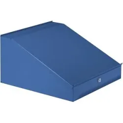 Schreibpultaufsatz mit aufklappbarem Deckel, Höhe 95 / 275 mm, BxT 495 x 495 mm, brillantblau Wolf