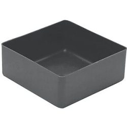 kaiserkraft Einsatzkasten, Höhe 40 mm, grau, LxB 99 x 99 mm, VE 50 Stk