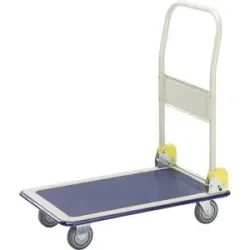 kaiserkraft Plattformwagen MAX, Schiebebügel, klappbar, Tragfähigkeit 300 kg