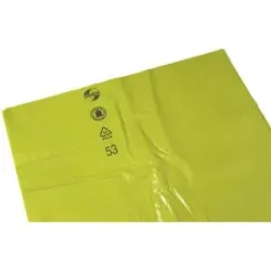 kaiserkraft Großvolumen-Abfallsäcke PREMIUM, LDPE, 120 l, LxBxH 700 x 250 x 1200 mm, 50 µm, gelb, VE 200 Stk