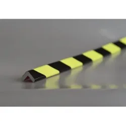 Eckschutzprofil Typ E, 1-m-Stück, gelb/schwarz, tagesfluoreszierend