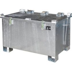 Akku-Lagerbehälter für Lithium-Ionen-Batterien/-Akkus, Volumen 220 l, LxBxH 800 x 1200 x 750 mm eurokraft pro