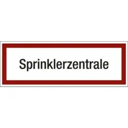 kaiserkraft Brandschutzkennzeichen für die Feuerwehr, Sprinklerzentrale, VE 10 Stk, Folie, LxH 297 x 105 mm
