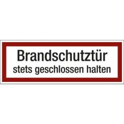 kaiserkraft Brandschutzkennzeichen für die Feuerwehr, Brandschutztür stets geschlossen halten, VE 10 Stk, Folie, LxH 297 x 105 mm