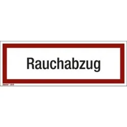 kaiserkraft Brandschutzkennzeichen für die Feuerwehr, Rauchabzug, VE 10 Stk, Kunststoff, LxH 297 x 105 mm