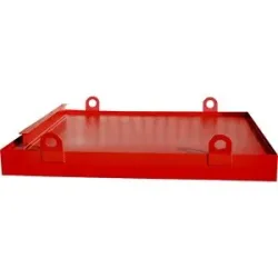 Auffangwanne für Absetzcontainer, für Absetzcontainer, Auffangvolumen 1036 l, rot eurokraft pro