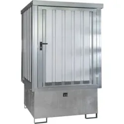 Stahl-Gefahrstoffdepot, für 1 x 1000-l-IBC, verzinkt eurokraft pro