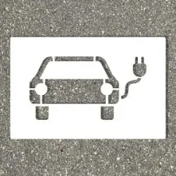 kaiserkraft Bodenschablone, E-Auto-Ladestation, Folie, selbstklebend