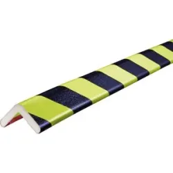 Knuffi® Eckenschutz, Typ H, Zuschnitt individuell, pro lfd. m, schwarz / fluoreszierend SHG