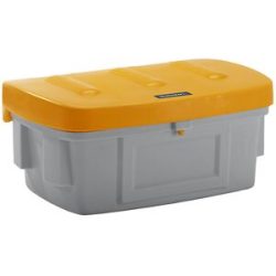 Universal- und Streugutbehälter, ohne Entnahmeöffnung, 100 l, Deckel orange eurokraft pro