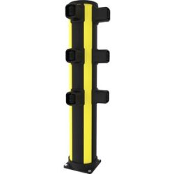 Fußgänger-Poller X-Protect, Höhe 1160 mm, sechs Anschlüsse, L-Form Axelent