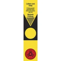kaiserkraft Plakette DGUV I 208-016 Leitern/Tritte, Folie, LxH 50 x 220 mm, VE 10 Stk, 28 - 30