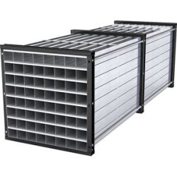 Wabenregal, HxBxT 1000 x 1000 x 3000 mm, 64 Wannen, 8 x 8 Fächer eurokraft pro