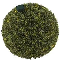kaiserkraft Buchsbaumkugel, Batteriebox für 3 AA, 6h Timer, UV-beständig, Ø 450 mm, 45 LED