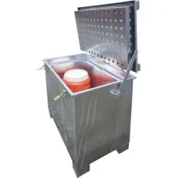 Akku-Lagerbehälter für Lithium-Ionen-Batterien/-Akkus, Volumen 340 l, LxBxH 1200 x 800 x 1000 mm eurokraft pro