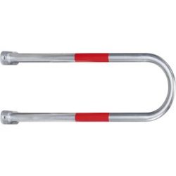 Wandschutzbügel, verzinkt/rot, HxB 1000 x 350 mm Black Bull
