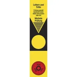 kaiserkraft Plakette DGUV I 208-016 Leitern/Tritte, Folie, LxH 50 x 220 mm, VE 10 Stk, 26 - 28