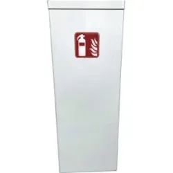 kaiserkraft Feuerlöscher-Schutzschrank, HxBxT 800 x 230 x 300 mm, für 6/12 kg, weiß