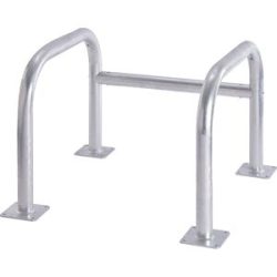 kaiserkraft Säulenschutz 3-seitig, galvanisiert, HxBxT 660 x 890 x 890 mm, grau