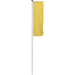 Alu-Fahnenmast PIRAT, mit Ausleger, Höhe über Flur 8 m, Ø 75 mm Mannus