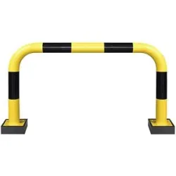 Rammschutzbügel SWING, Inneneinsatz, 640 x 1000 mm, gelb/schwarz
