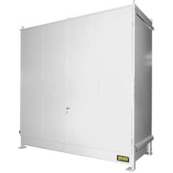 Gefahrstoff-Regalcontainer, Kapazität 6 x 1000-l-IBC/KTC, grauweiß eurokraft pro